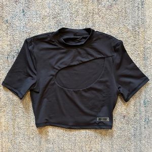 New Bo+Tee Crop Top Black Size S